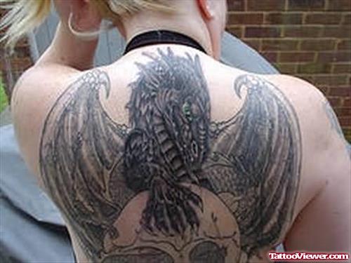 Amazing Dragon Tattoo On Back