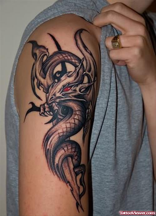 Red Eye Dragon Tattoo