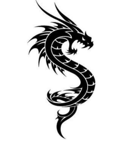 Black Mamba Dragon Tattoo Design