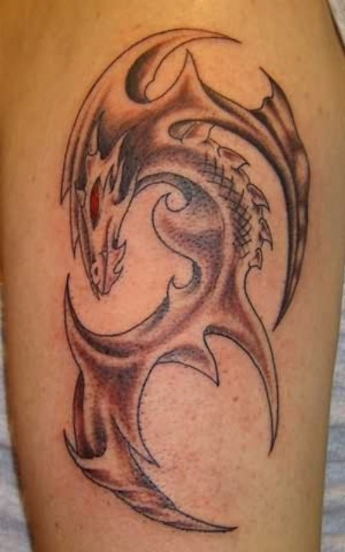 Celtic Dragon Tattoo On Shoulder