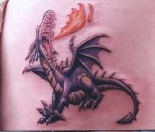 Looking Fire Dragon Tattoos