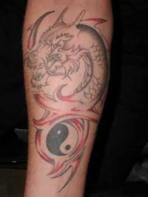 Elegant Dragon Face Tattoo