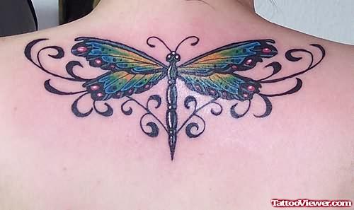 Colourful Dragonfly Tattoo