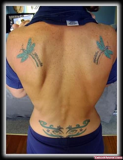 Dragonfly Tattoos On Back Shoulders