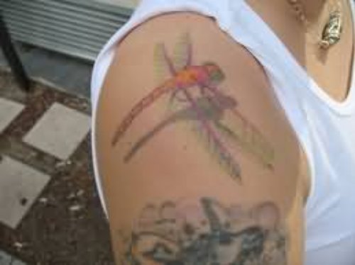 Dragonfly Tattoo On Shoulder