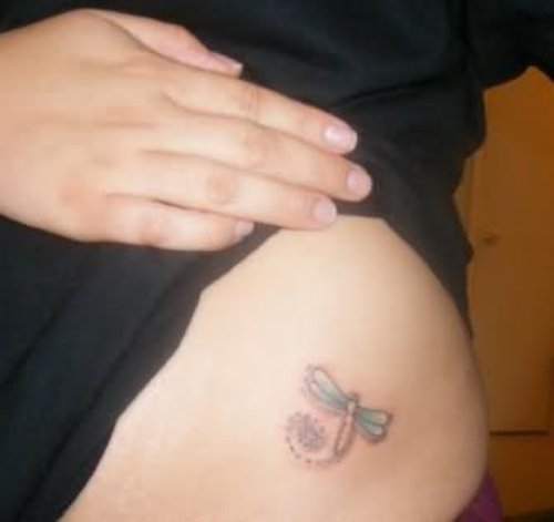 Dragonfly Tattoo On Belly For Female