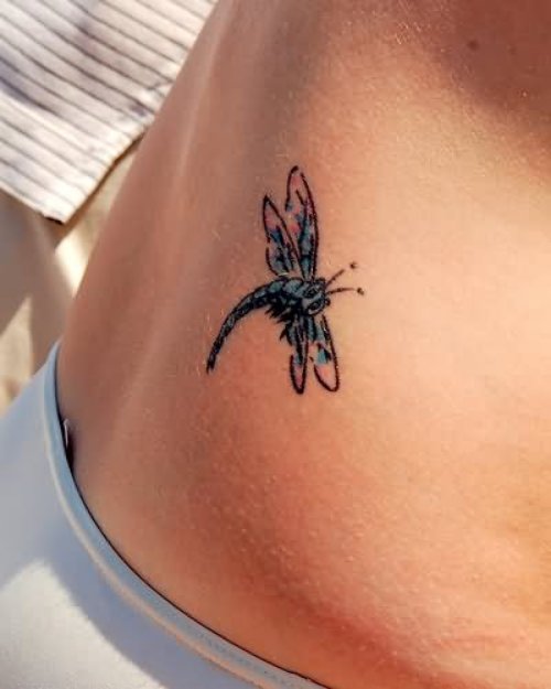 Dragonfly Tattoo On Right Shoulder