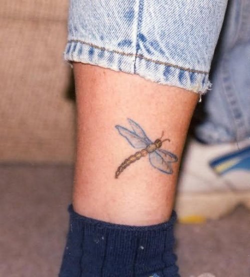 Dragonfly Tattoos On Leg