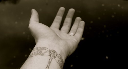 Wrist Dragonfly Tattoo