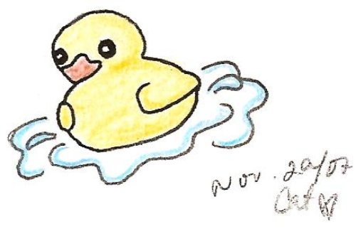 Rubber Duck Color Ink Tattoo Design