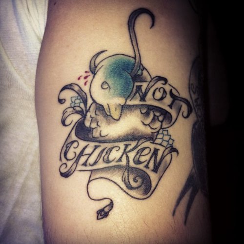 Duck Head And Non Chicken Tattoo