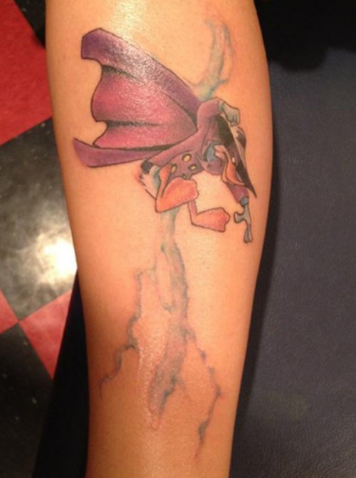 Darkwing Duck Tattoo On Arm
