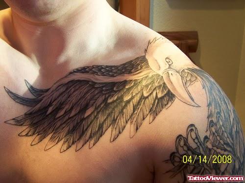 Attractive Eagle Tattoo On Man Left Shoulder