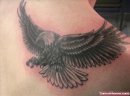 Right Back Shoulder Eagle Tattoo