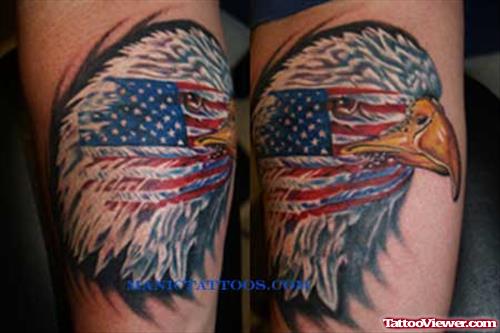 American Flag And Eagle Tattoo