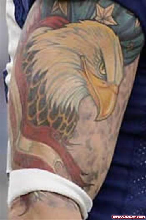 Right Sleeve Colored Eagle Tattoo