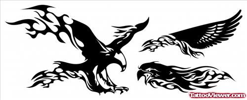 Black Eagle Tattoos Designs
