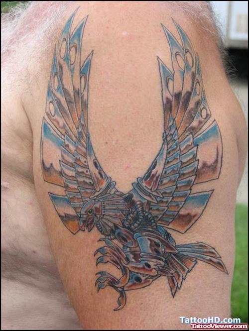 Nice Half Sleeve Eagle Tattoo