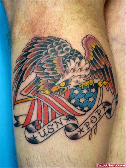 USN Pop Eagle Tattoo