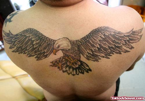 Latest Upperback Eagle Tattoo
