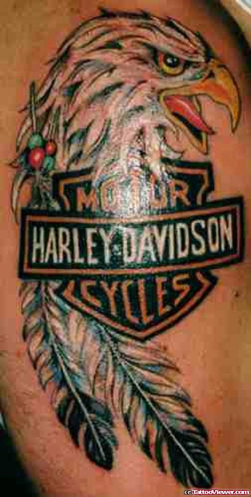 Harley Davidson Eagle Head Tattoo
