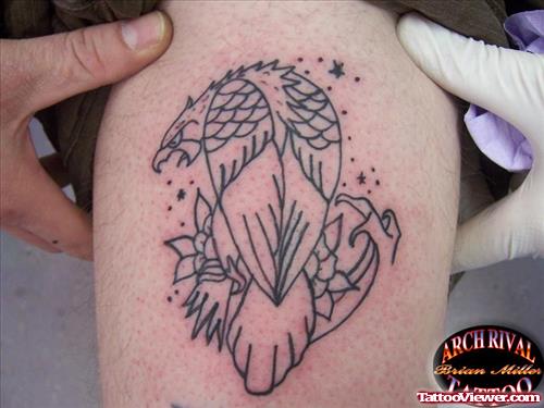 Great Traditional Eagle Tattoo