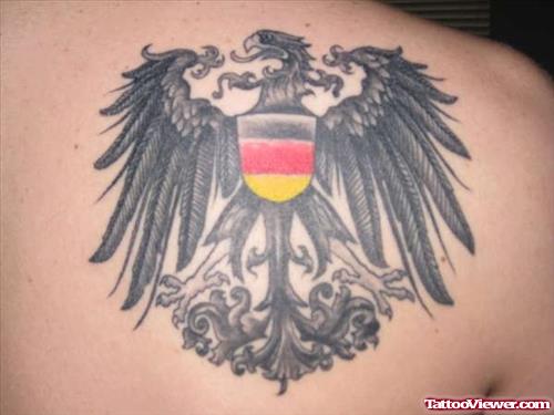German Eagle Tattoo On Back