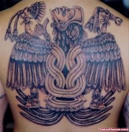 Uplift Eagle Tattoo On Back