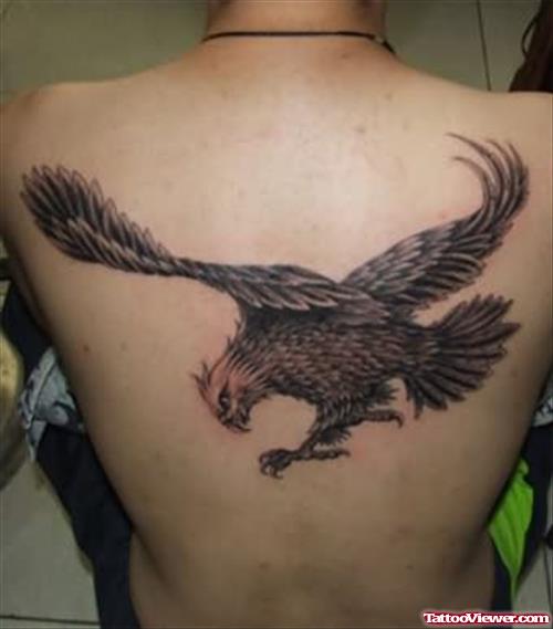 Eagle Seeing Foot Tattoo On Back