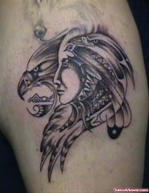 Eagle Man Tattoo On Bicep