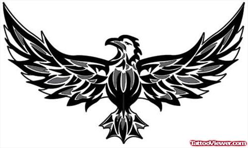 Wide Wings Eagle Tattoo Sample