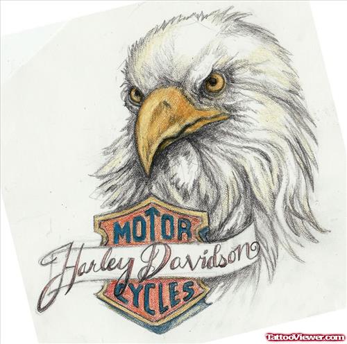 Harley Davidson Eagle Sample Tattoo