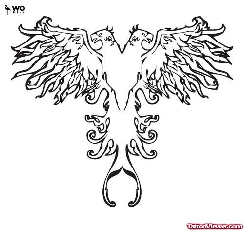 Eagle Couple Tattoo Design