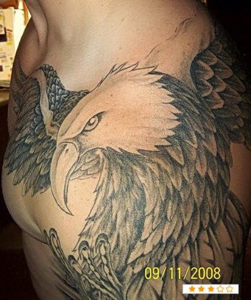 Inspiring Left SHoulder Eagle Tattoo