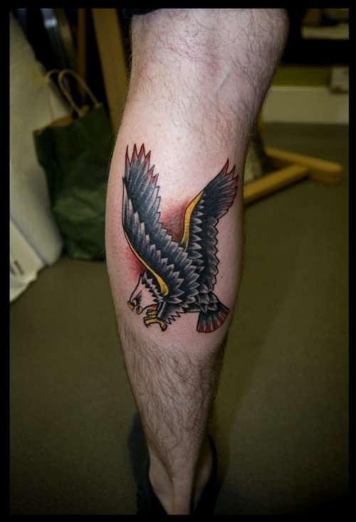 Calf Eagle Tattoo