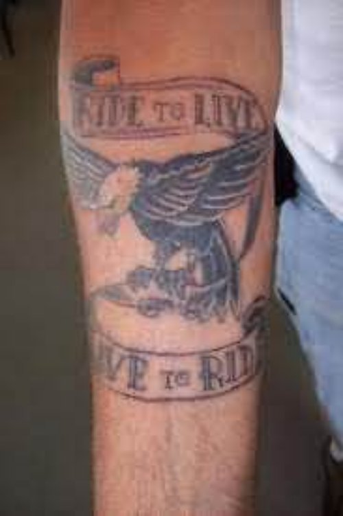 Ride To Live Eagle Tattoo