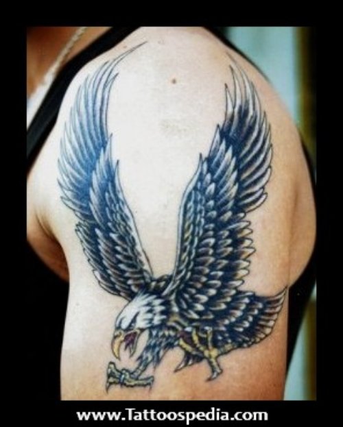 Left Shoulder Eagle Tattoo