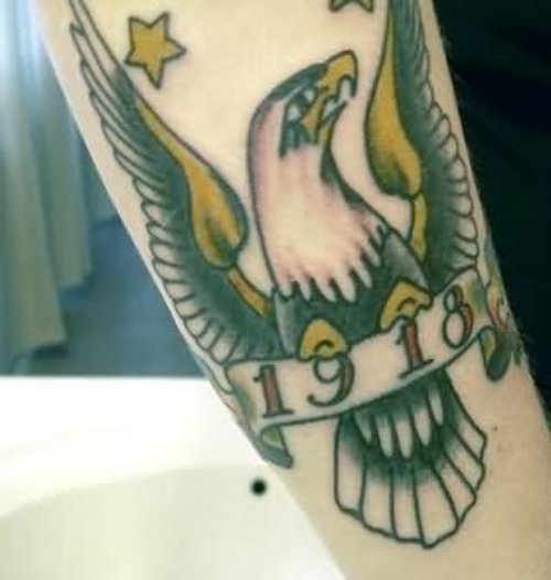 Elegant Tribal Eagle Tattoo