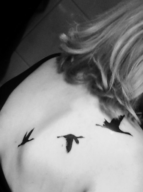 Black Flying Eagle Tattoos