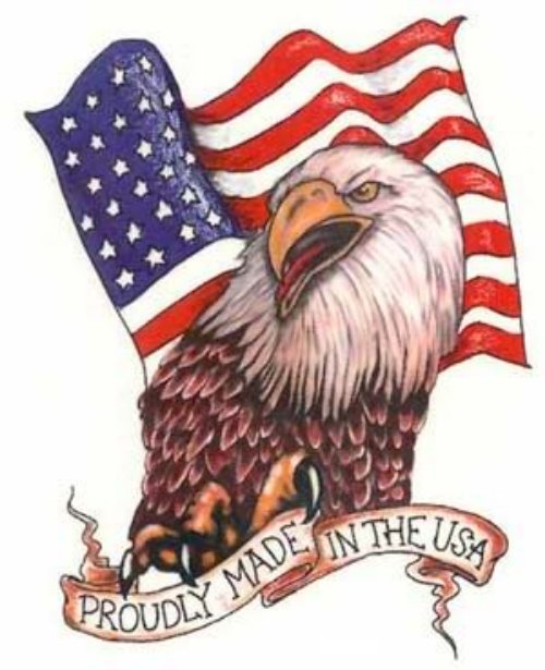 Proudly Made In USA Eagle Tattoo