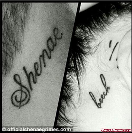 Shenae Beech Ear Tattoo