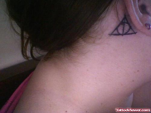 Deathly Hallows Ear Tattoo