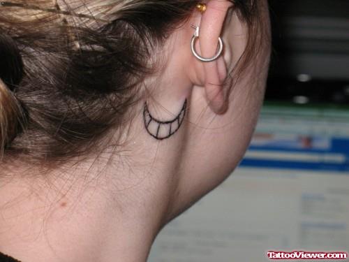 Cat Smile Ear Tattoo