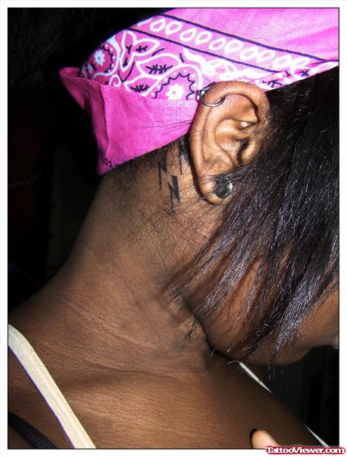 Lighint Flash Symbol Ear Tattoos