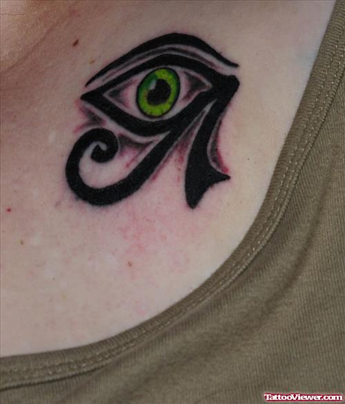 Green Eye Egyptian Tattoo