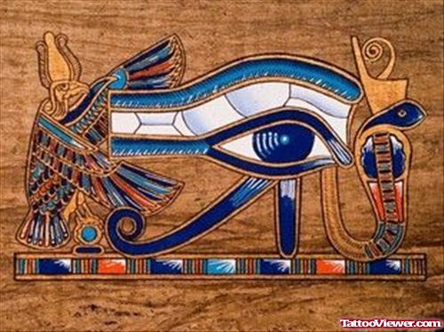 Colored Egyptian Tattoo stencil