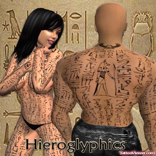 Amazing Egyptian Back Body Tattoo