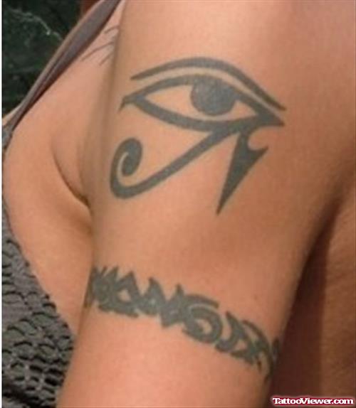 Egyptian Eye Tattoo On Shoulder