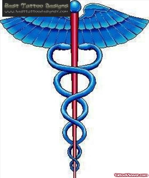 Egyptian Medical Symbol Tattoo Design