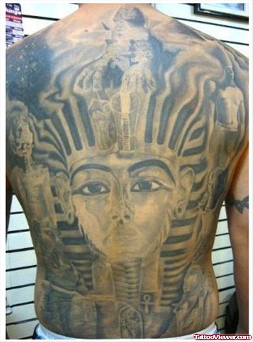 Beautiful Egyptian Back Body Tattoo